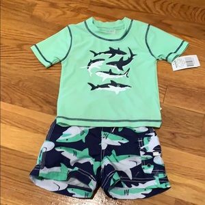 Boys swimsuit & rash guard set